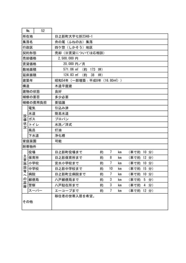 detached 日之影町大字七折2348番地1